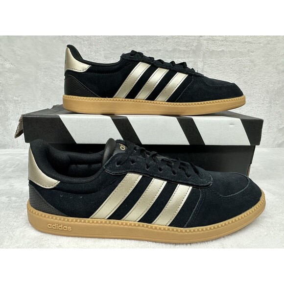 adidas Shoes - Adidas Breaknet Sleek Women’s Size 9 Black Gold Gum Sole Casual Sneakers New